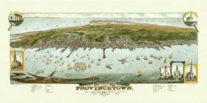 Provincetown Bird's Eye View 1882 Colored Unframed