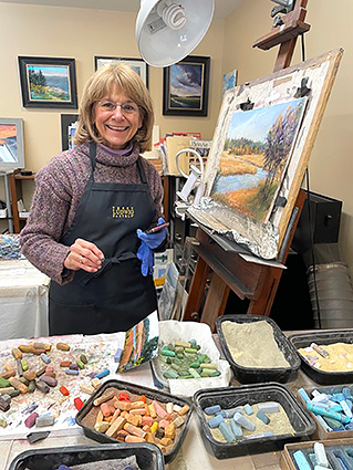 Donna in her studio.