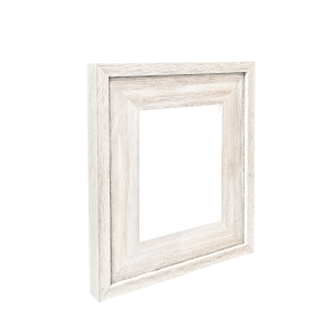 White Wide Barnboard Frame