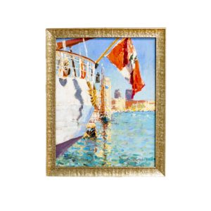 “ATF” Tall Ship Union Boston Harbor 2026, painting by Dennis Doyle